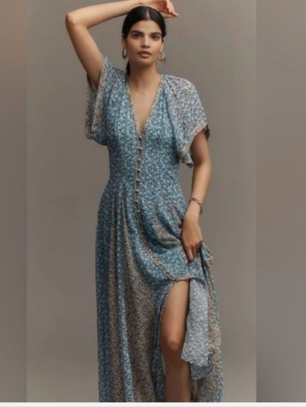 Anthropplogie.maeve Smoke Maxi Dress